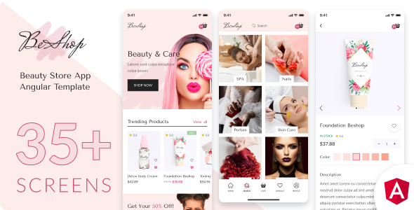 BeShop – Beauty Store eCommerce Angular Mobile App | PWA