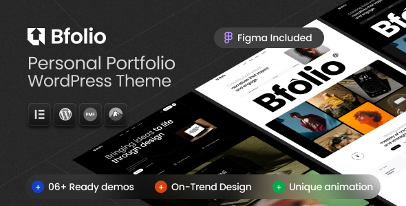 Bfolio – Personal Portfolio WordPress Theme