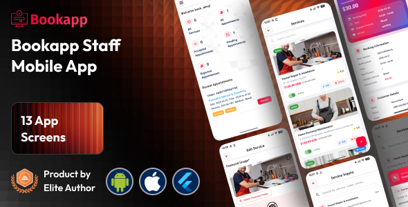 Bookapp – Staff Mobile App for Service Appointment Booking Management (Flutter)