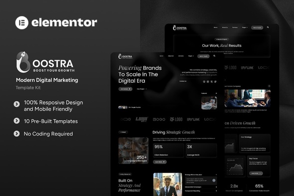 Boostra – Modern Digital Marketing Elementor Template Kit