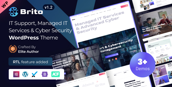 Brito – IT Services  Cyber Security Solutions WordPress Theme
