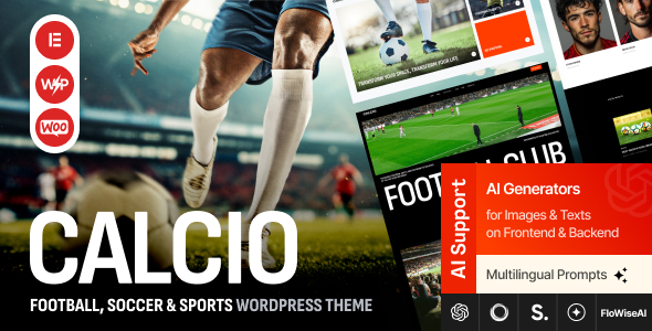 Calcio – Football  Soccer Elementor WordPress Theme