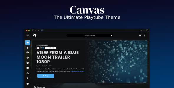 Canvas – The Ultimate Playtube Theme