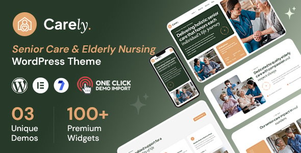 Carely – Senior Care  Elderly Nursing WordPress Theme