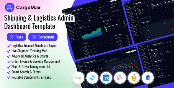 Cargomax – Shipping  Logistics Admin Dashboard Next.js Template