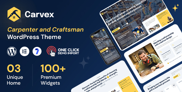 Carvex – Carpenter and Craftsman WordPress Theme