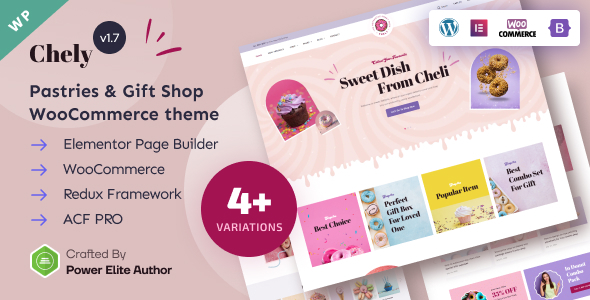 Chely – Pastry  Gift Shop WordPress Theme