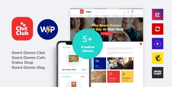 Chit Club | Board Games Club  Anticafe WordPress Theme
