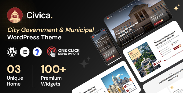 Civica – City Government  Municipal WordPress Theme