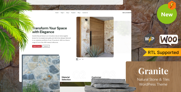 Cladding- Natural Stone  Tiles WordPress Theme