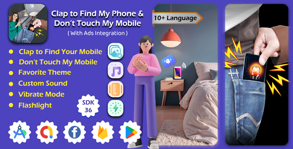 Clap To Find My Mobile – Don#039;t Touch My Mobile – Find My Phone by Clap – Mobile Finder – Android App