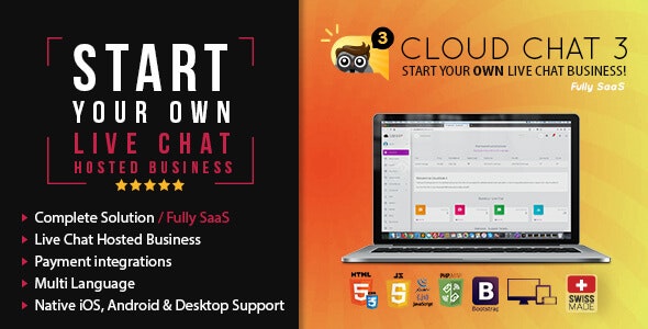 Cloud Chat 3 – SaaS – Live Support Chat Business