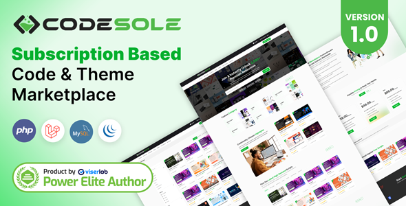 CodeSole – Subscription Based Code And Theme Marketplace