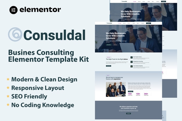 Consuldal – Busines Consulting Elementor Template Kit