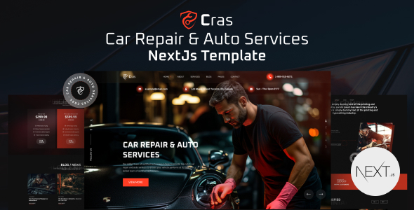 Cras – Car Repair  Auto Services NextJs Template