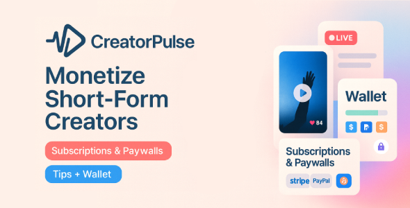 CreatorPulse – Monetize Short-Form Creators | Subscription, Paywall  Live Video PHP Platform