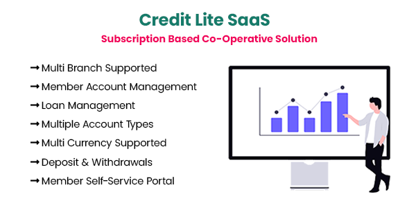 Credit Lite SaaS – Multi Tenant Co-Operative Loan  Savings Management System