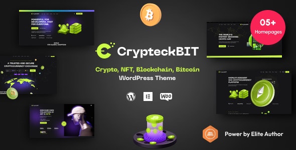 Crypteck – ICO Landing Page  Crypto WordPress Theme