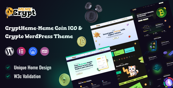 CryptMeme – Meme coin ICO  Crypto WordPress Theme