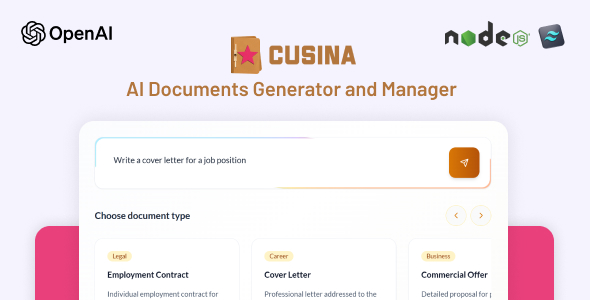 Cusina – AI Document Generator