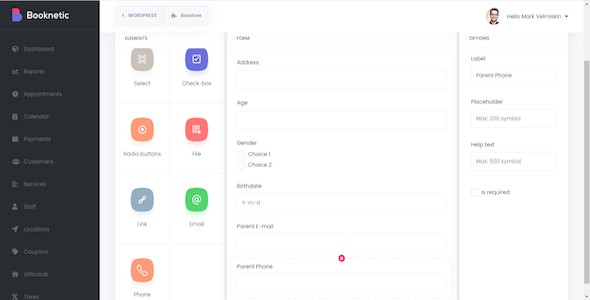 Custom Forms add-on for Booknetic – WordPress Booking Plugin for Appointment Scheduling