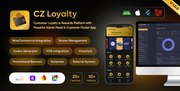 CZ Loyalty – Customer Loyalty  Rewards Platform | Admin Panel  Customer Android IOS App