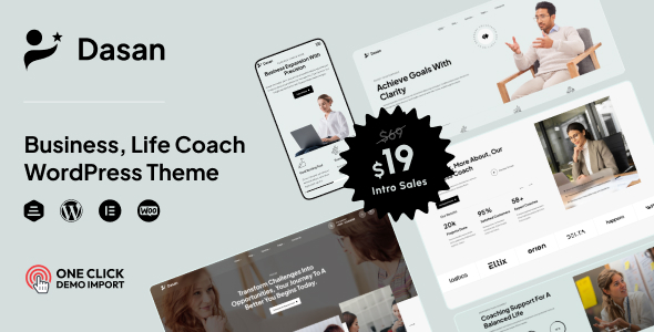 Dasan – Business, Life Coach Mentor WordPress Theme