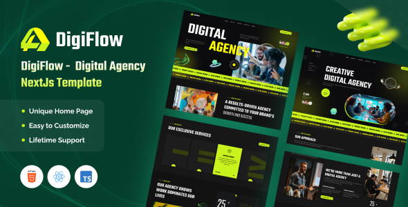 Digiflow – Digital Agency NextJs Template