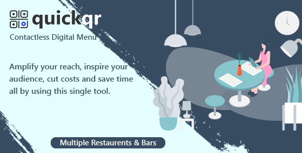 Digital QR Code Restaurant Menu Maker  Contactless Ordering System – SaaS – QuickQR Laravel CMS