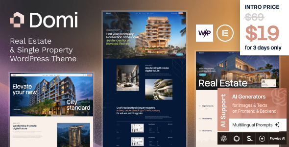 Domi – Real Estate  Single Property WordPress Theme
