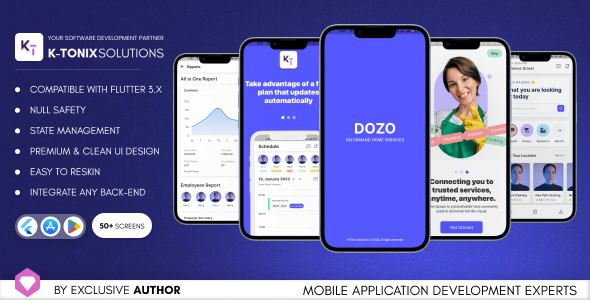 DOZO On-Demand Home Services Flutter App — AC Repair, Beauty, Plumbing, Cleaning  More