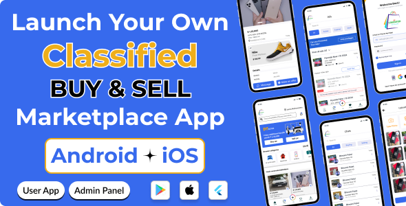 DTClassified – Classified Buy and Sell Marketplace Flutter App ( Android – ios ) – Admin Panel