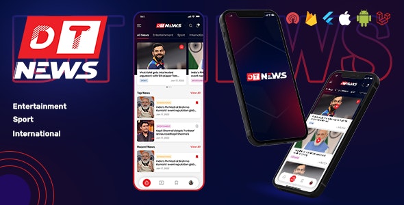 DTNews – Flutter News App (Android, iOS  Web) with Admin  Reporter Panel, Polling  Live Updates