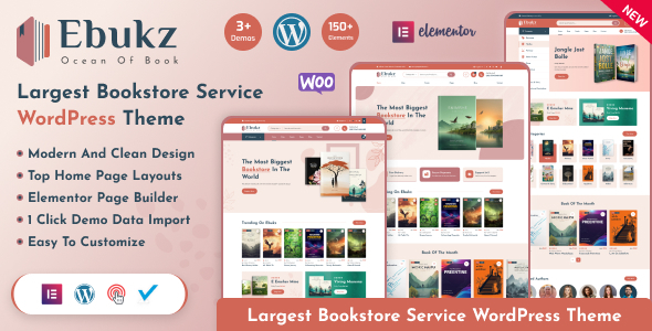 Ebukz – eBook  eReading Shop WordPress Theme