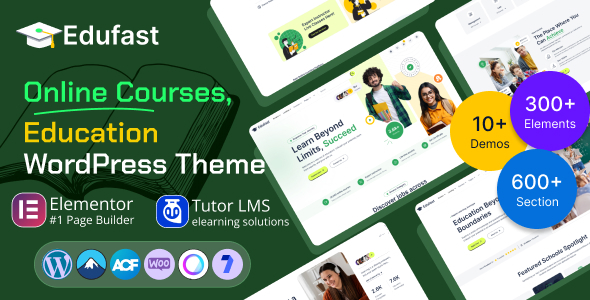 Edufast – Education Online Course WordPress Theme