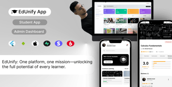 EdUnify – Full Education Flutter App With Dashboard