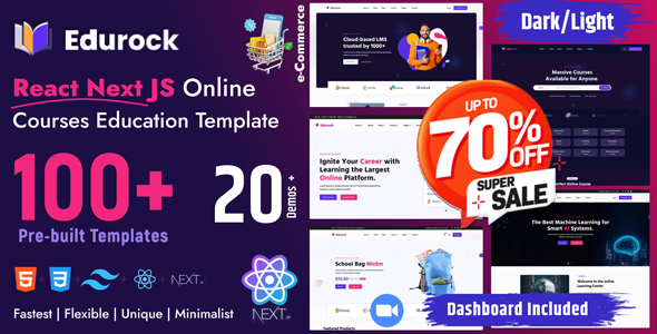 Edurock – React Next JS Education React Template.