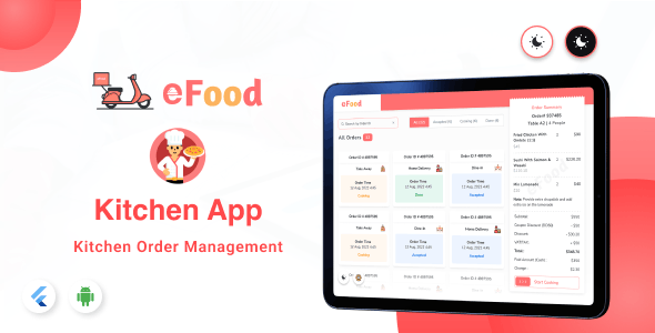 eFood –  Kitchen/Chef App