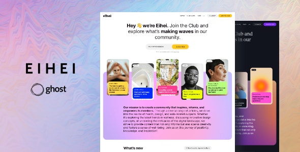 Eihei – Multipurpose Ghost Blog Theme