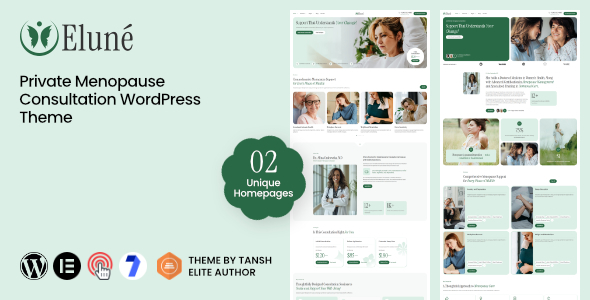 Elune – Private Menopause Consultation  Midlife Wellness WordPress Theme
