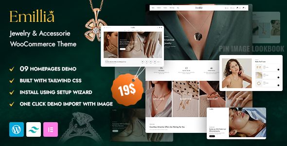 Emillia – Jewelry  Fashion Accessories WooCommerce WordPress Theme