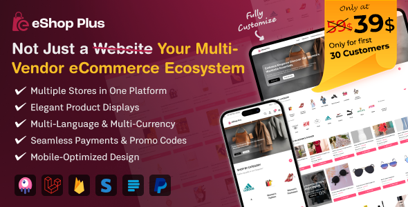 eShop Plus – Multi Vendor eCommerce, Multi Module Website in Laravel