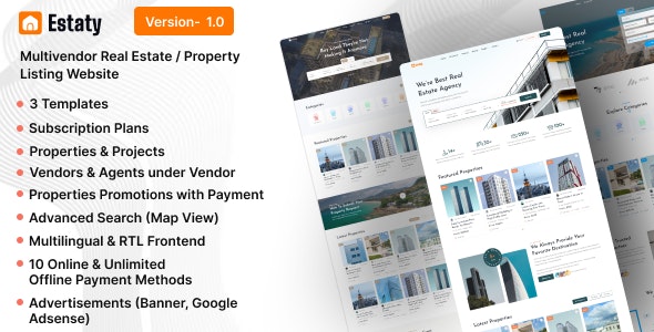 Estaty – Real Estate Marketplace Website