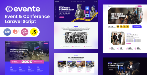 Evente – Conference and Event Management Laravel Script