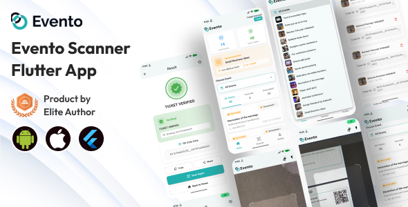 Evento – Ticket Scanner App for Multivendor Event Ticket Booking (Flutter)
