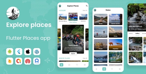 Explore Places – Flutter Places App with Firebase Backend | Place App