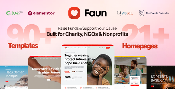 Faun – Nonprofit, Charity  Donation WordPress Theme