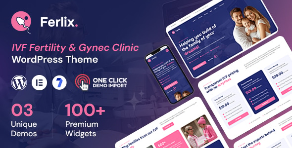 Ferlix – IVF  Fertility Clinic WordPress Theme