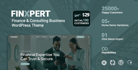 Finxpert – Finance  Consulting Business WordPress Theme