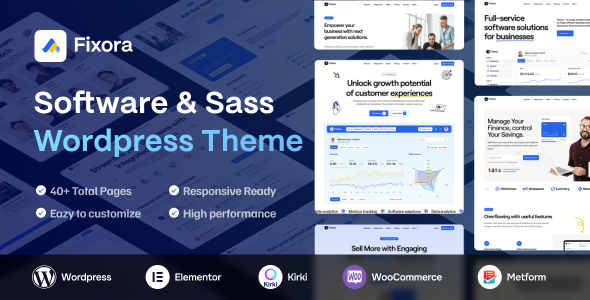 Fixora – SaaS  Startup WordPress Theme